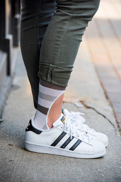 Weekend - Grey Stripe / Lavender-Chartreuesse